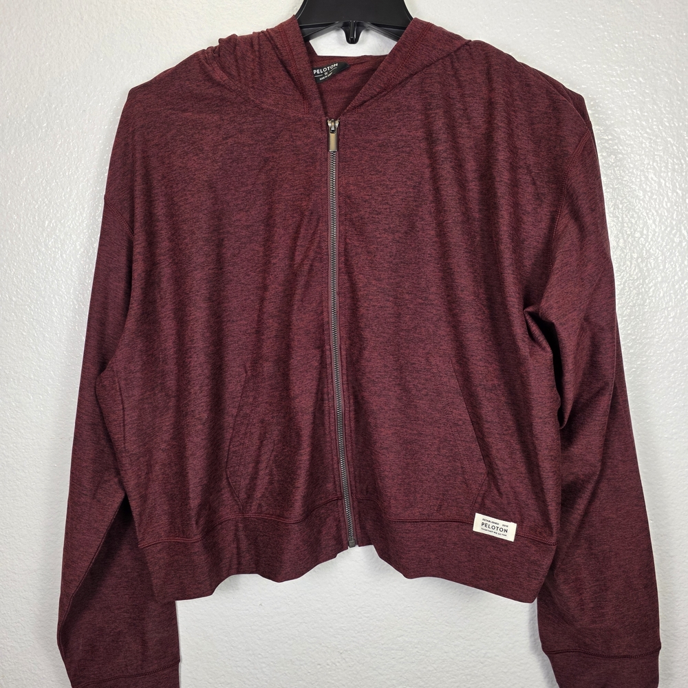 PELOTON Dreamblend Full Zip Active Red Grape Sweatshirt Size 1X